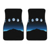 Night Sky And Moon Phase Print Front Car Floor Mats