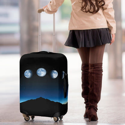 Night Sky And Moon Phase Print Luggage Cover