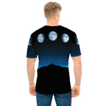 Night Sky And Moon Phase Print Men's T-Shirt