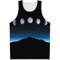 Night Sky And Moon Phase Print Men's Tank Top