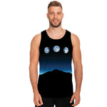 Night Sky And Moon Phase Print Men's Tank Top