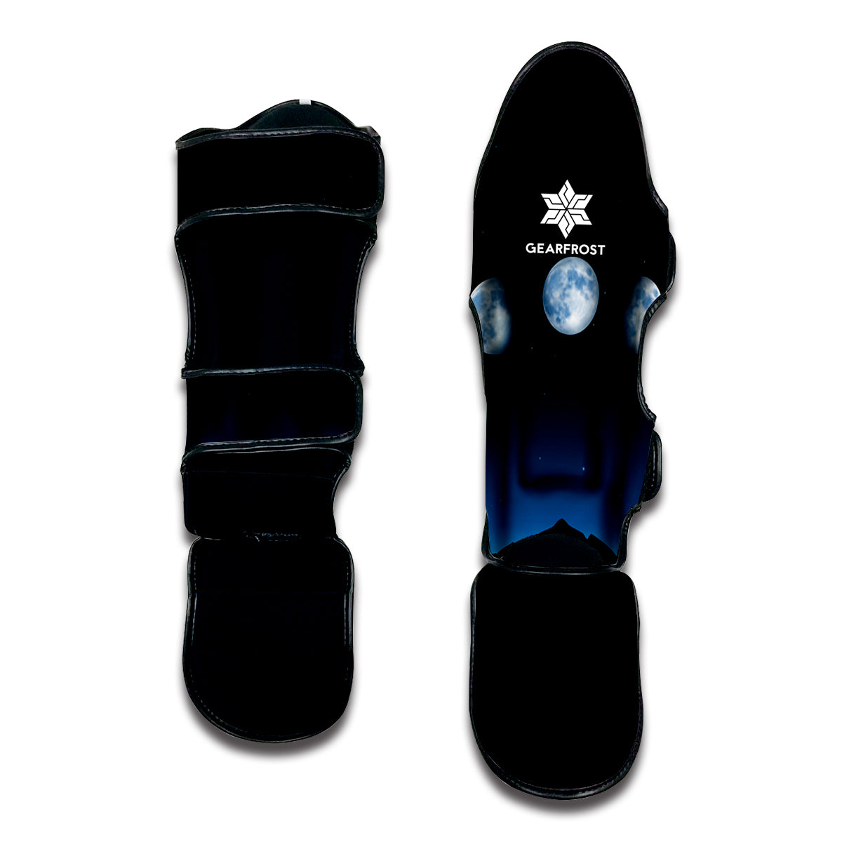 Night Sky And Moon Phase Print Muay Thai Shin Guard