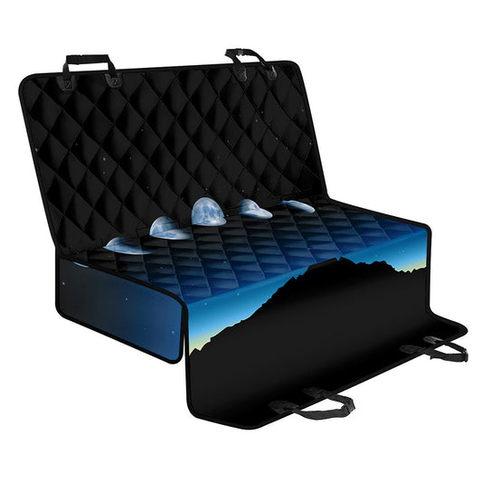 Night Sky And Moon Phase Print Pet Car Back Seat Cover
