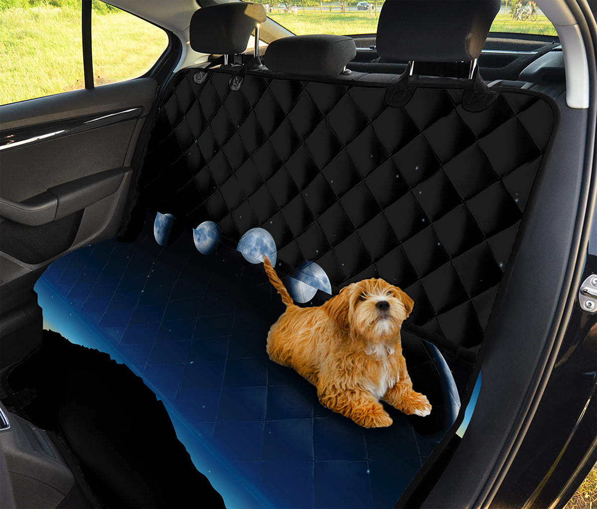 Night Sky And Moon Phase Print Pet Car Back Seat Cover