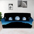 Night Sky And Moon Phase Print Sofa Cover