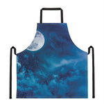Night Sky And Moonlight Print Apron