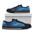 Night Sky And Moonlight Print Black Low Top Sneakers