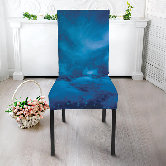 Night Sky And Moonlight Print Dining Chair Slipcover