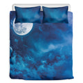 Night Sky And Moonlight Print Duvet Cover Bedding Set