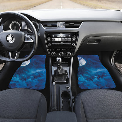 Night Sky And Moonlight Print Front Car Floor Mats