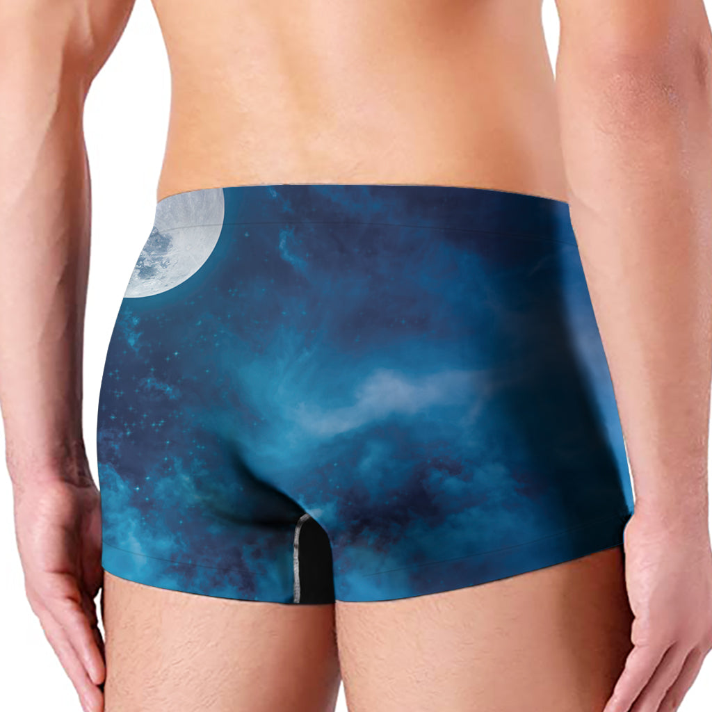 Night Sky And Moonlight Print Men's Boxer Briefs