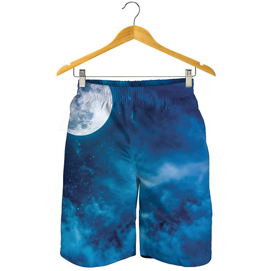 Night Sky And Moonlight Print Men's Shorts