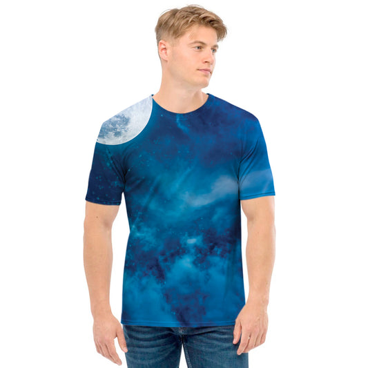 Night Sky And Moonlight Print Men's T-Shirt