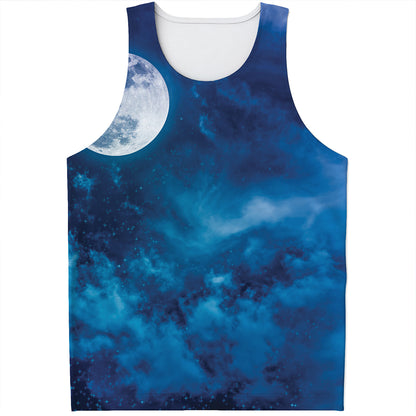 Night Sky And Moonlight Print Men's Tank Top
