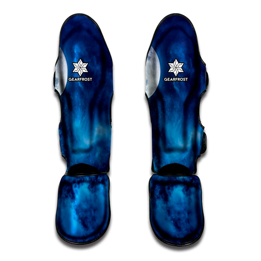 Night Sky And Moonlight Print Muay Thai Shin Guard