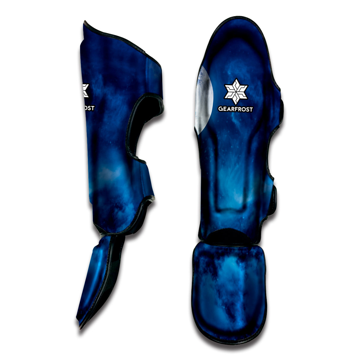 Night Sky And Moonlight Print Muay Thai Shin Guard