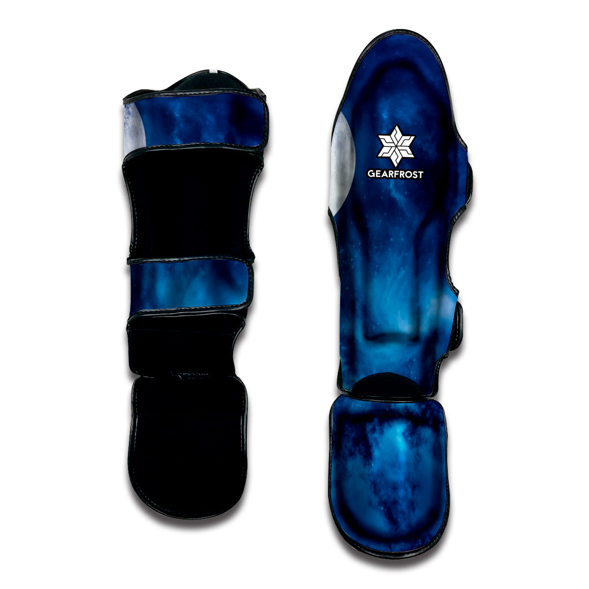 Night Sky And Moonlight Print Muay Thai Shin Guard