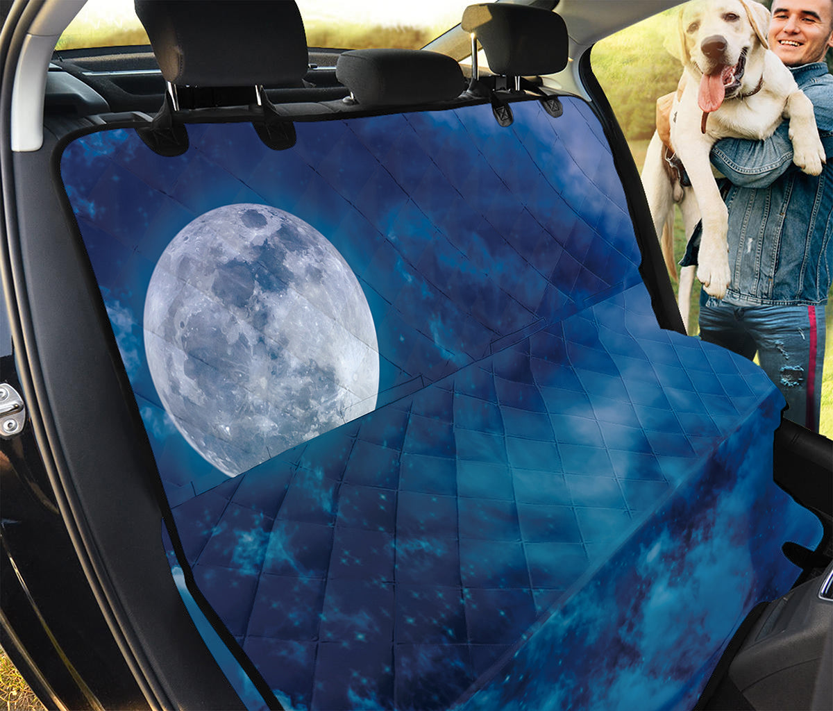 Night Sky And Moonlight Print Pet Car Back Seat Cover