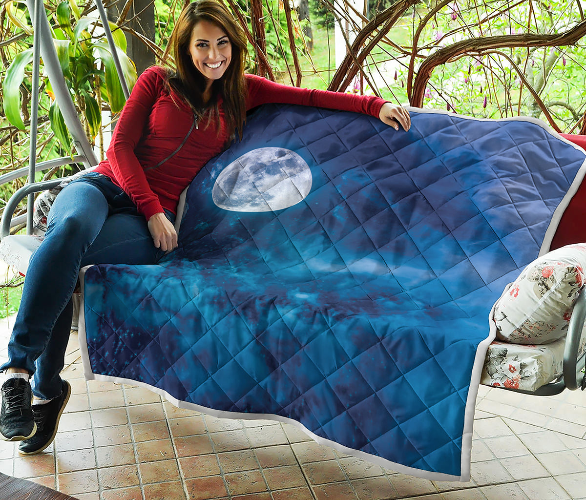 Night Sky And Moonlight Print Quilt