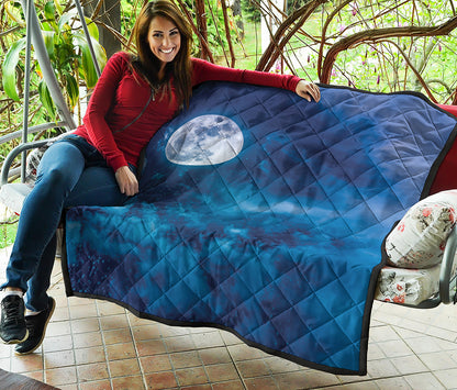 Night Sky And Moonlight Print Quilt