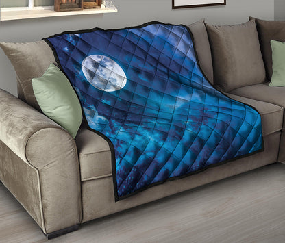 Night Sky And Moonlight Print Quilt