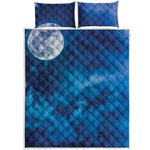 Night Sky And Moonlight Print Quilt Bed Set