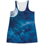 Night Sky And Moonlight Print Women's Racerback Tank Top