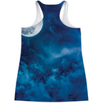 Night Sky And Moonlight Print Women's Racerback Tank Top