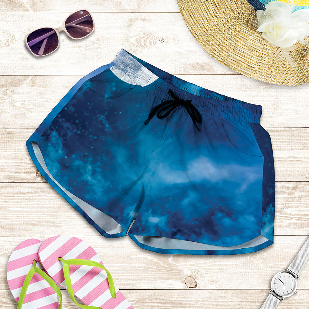 Night Sky And Moonlight Print Women's Shorts