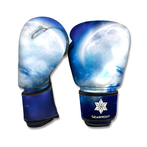 Night Sky Full Moon Print Boxing Gloves