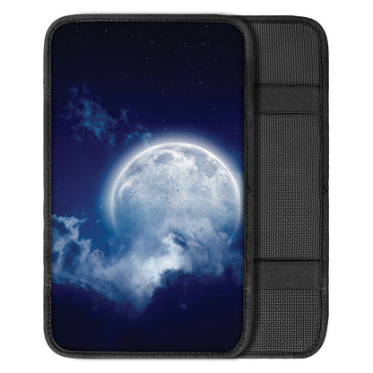 Night Sky Full Moon Print Car Center Console Cover