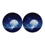 Night Sky Full Moon Print Car Coasters