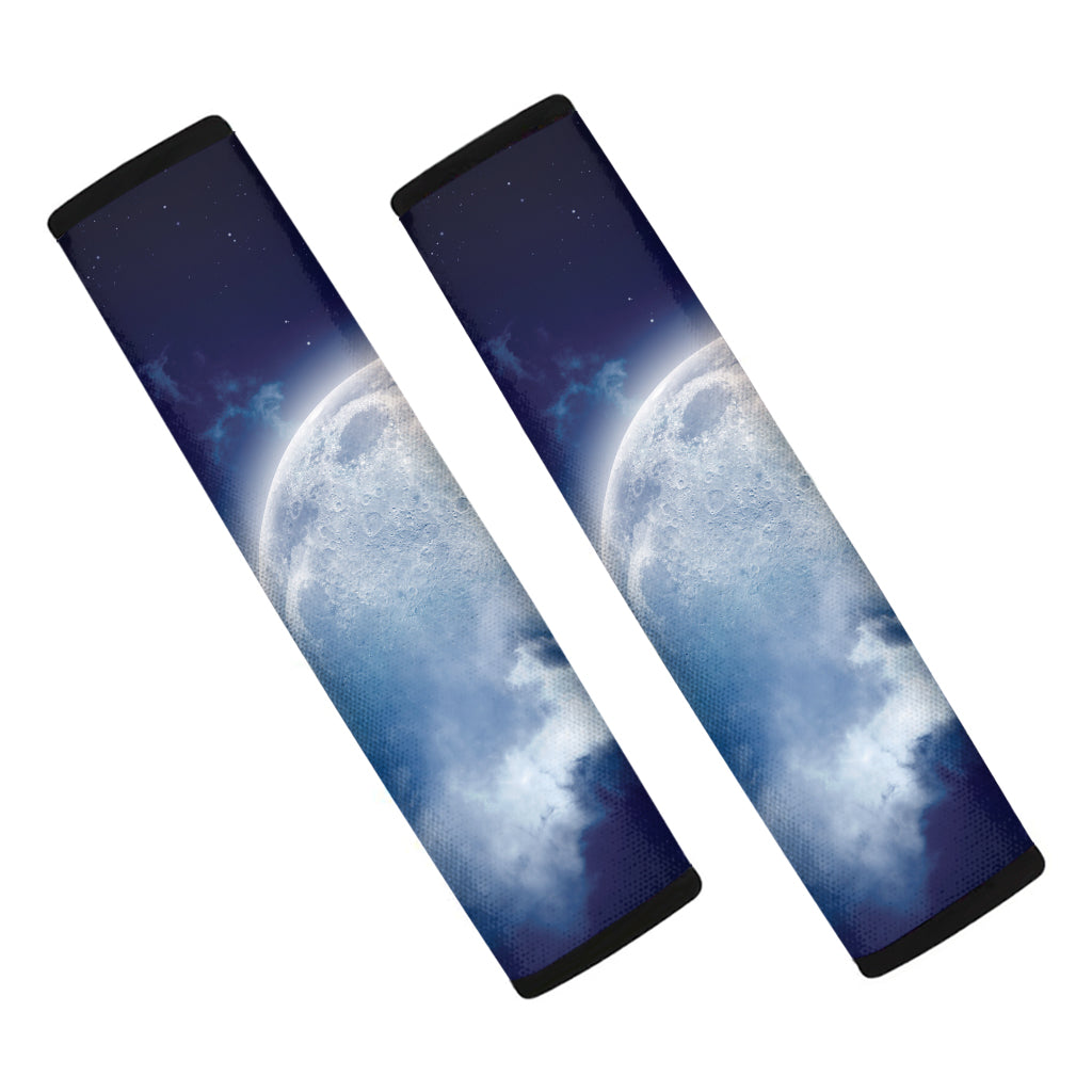 Night Sky Full Moon Print Car Seat Belt Covers