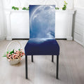Night Sky Full Moon Print Dining Chair Slipcover