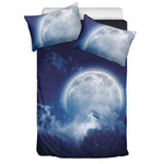 Night Sky Full Moon Print Duvet Cover Bedding Set