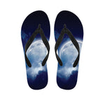 Night Sky Full Moon Print Flip Flops