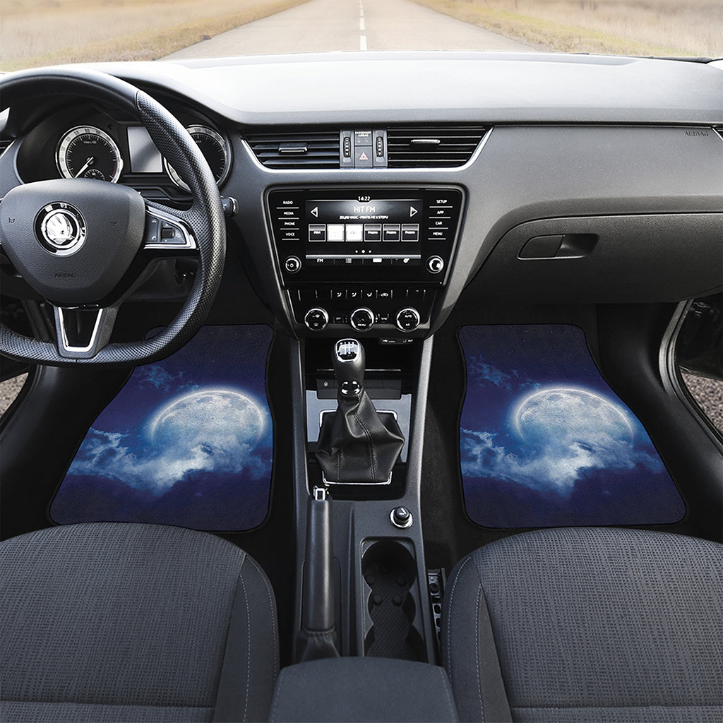 Night Sky Full Moon Print Front Car Floor Mats