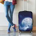 Night Sky Full Moon Print Luggage Cover