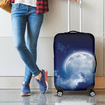 Night Sky Full Moon Print Luggage Cover