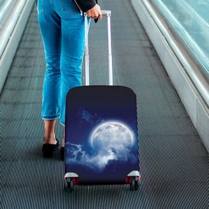 Night Sky Full Moon Print Luggage Cover