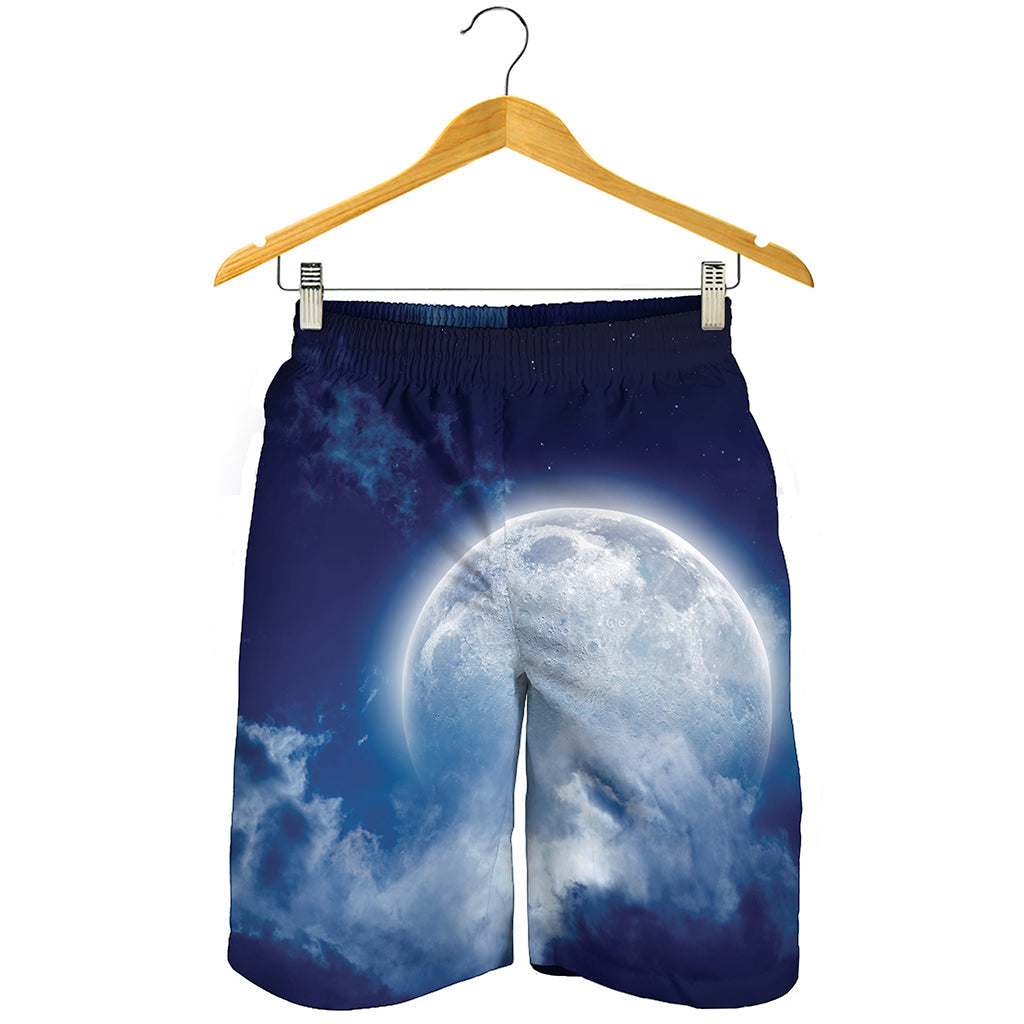 Night Sky Full Moon Print Men's Shorts