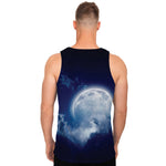 Night Sky Full Moon Print Men's Tank Top