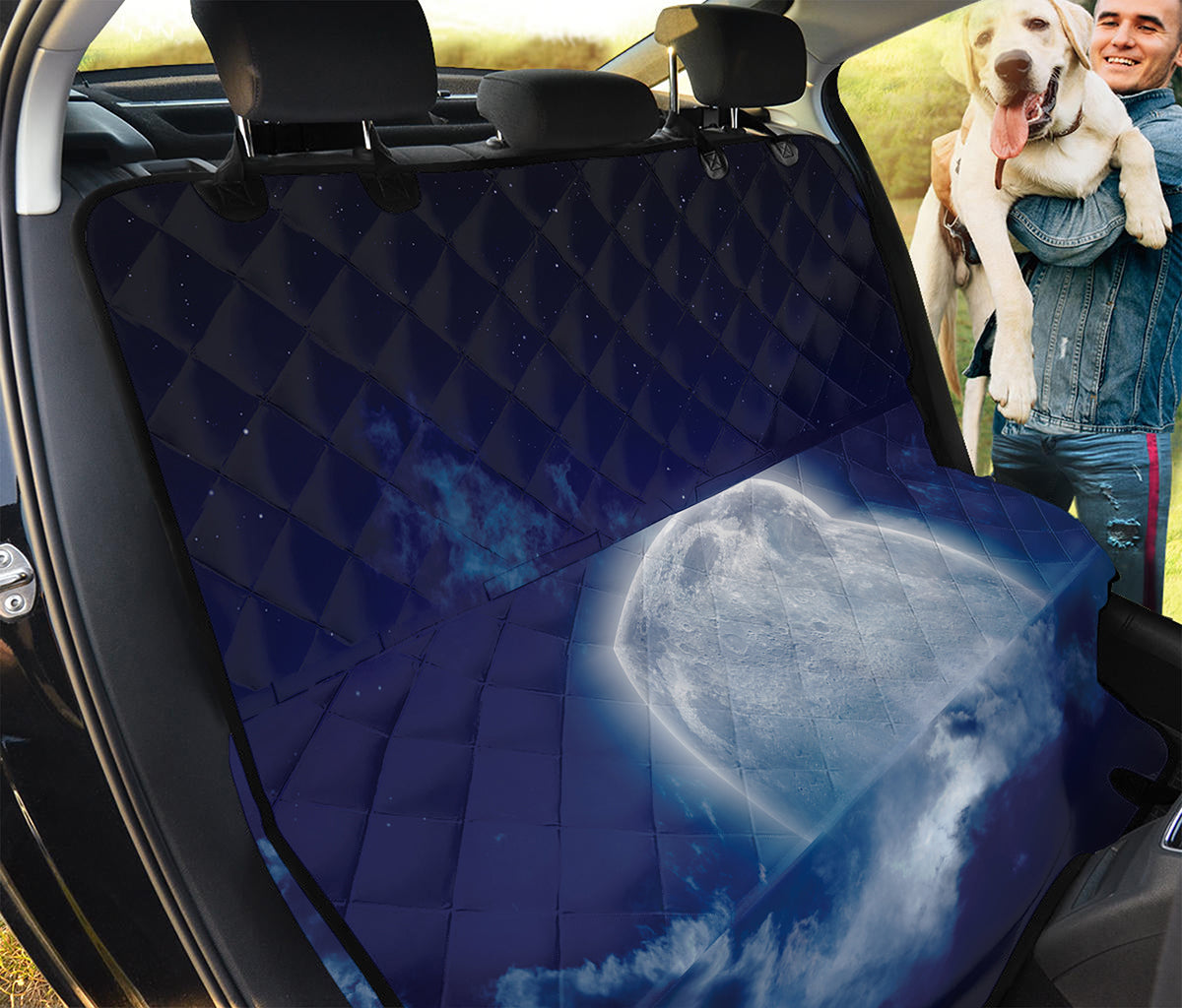 Night Sky Full Moon Print Pet Car Back Seat Cover