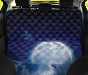 Night Sky Full Moon Print Pet Car Back Seat Cover