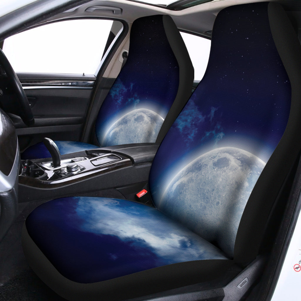 Night Sky Full Moon Print Universal Fit Car Seat Covers