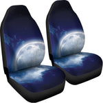 Night Sky Full Moon Print Universal Fit Car Seat Covers