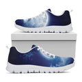 Night Sky Full Moon Print White Running Shoes