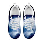 Night Sky Full Moon Print White Sneakers