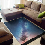Night Sky Milky Way Print Area Rug