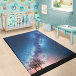 Night Sky Milky Way Print Area Rug